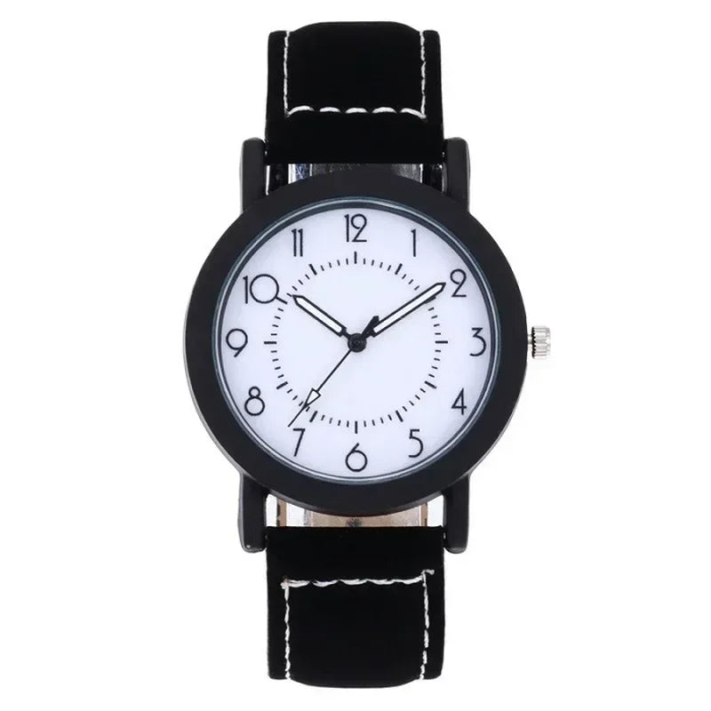 Hot Sell New Fashion Wrist Watch Large Dial PU Women Watch Ladies Quartz Wristwatches For Woman Clock Female Clock